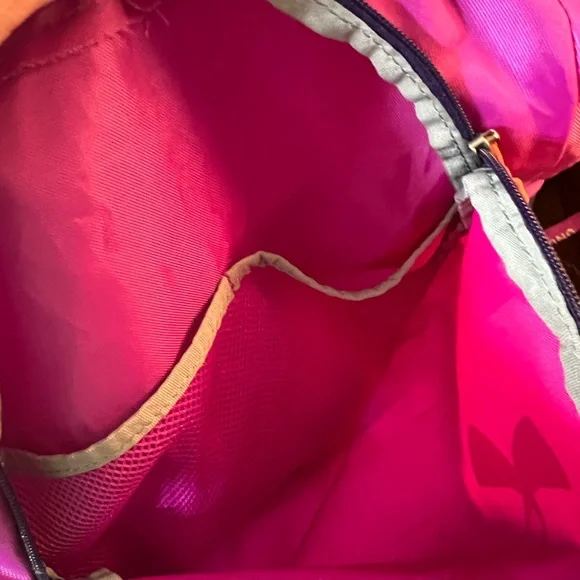 UNDER ARMOUR Ozsee Sackpack with 2 Zipper Pockets Purple and Orange - Picture 5 of 6